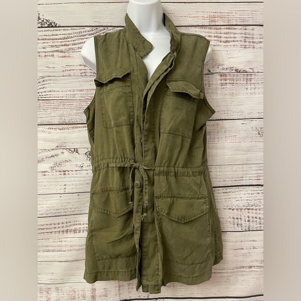 Olive Drawstring Vest